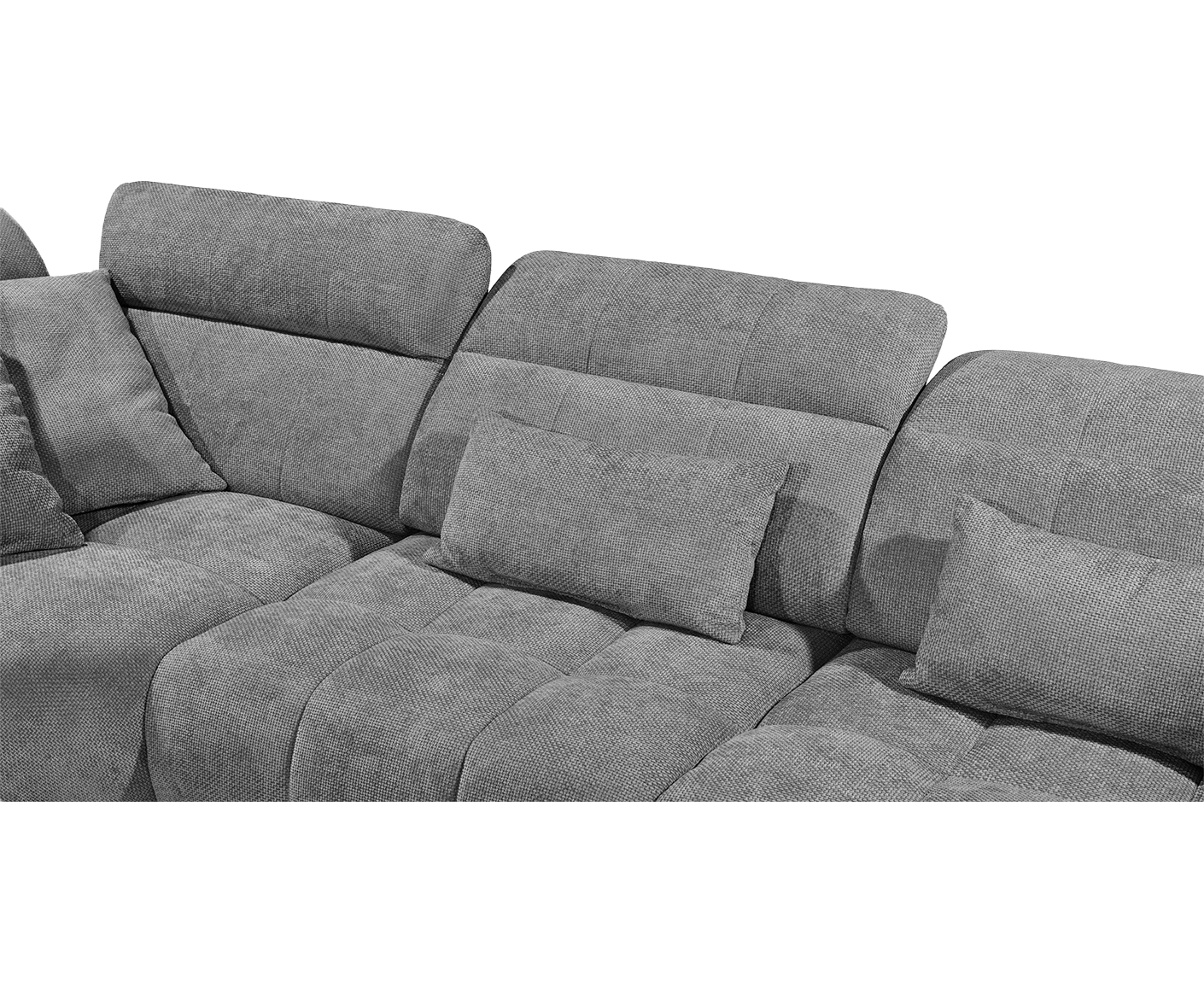 Franklin Ecksofa 339 x 285 cm, mit verstellbaren Kopfstützen