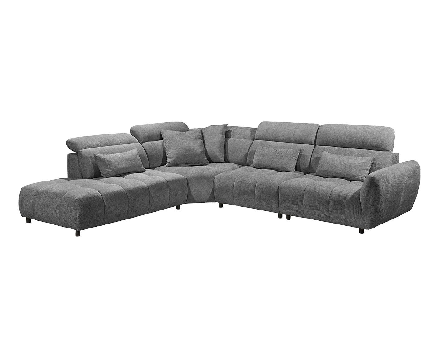 Franklin Ecksofa 339 x 285 cm, mit verstellbaren Kopfstützen