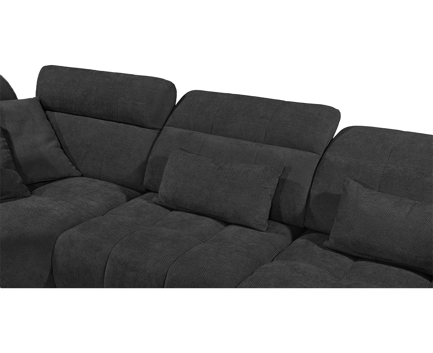 Franklin Ecksofa 339 x 285 cm, mit verstellbaren Kopfstützen