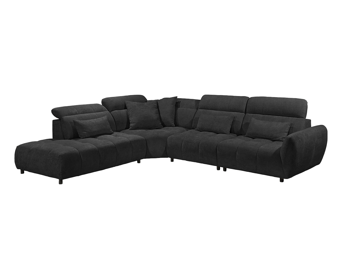 Franklin Ecksofa 339 x 285 cm, mit verstellbaren Kopfstützen