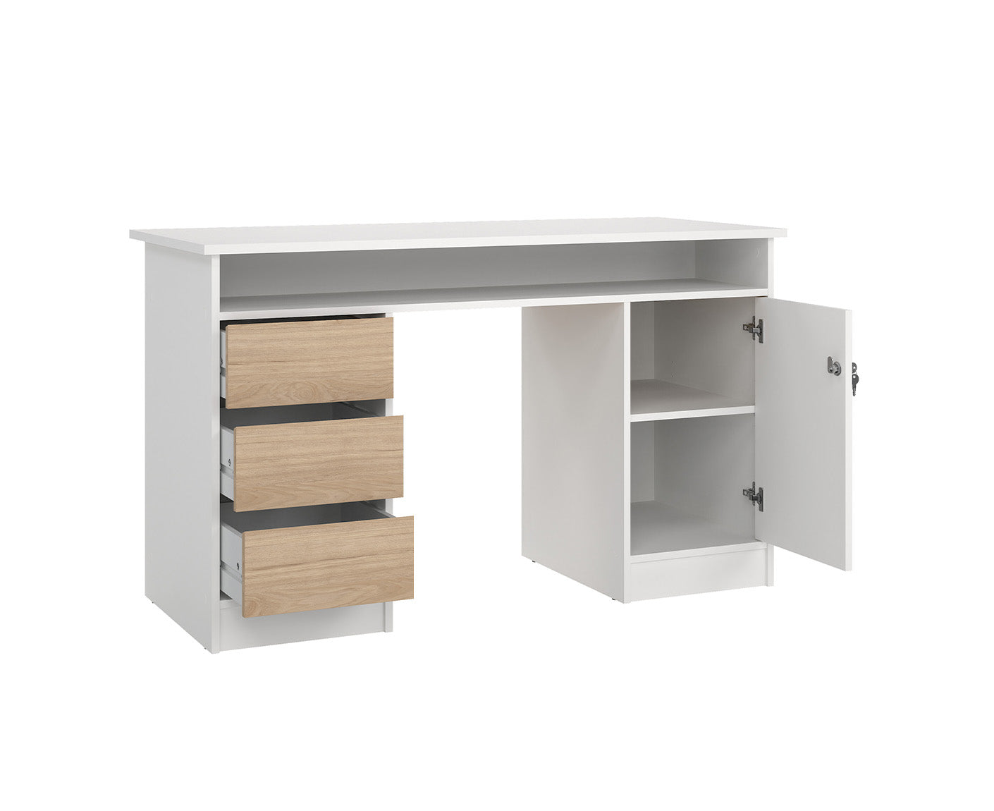 Function Plus Schreibtisch 1 Tür + 3 Schubladen
