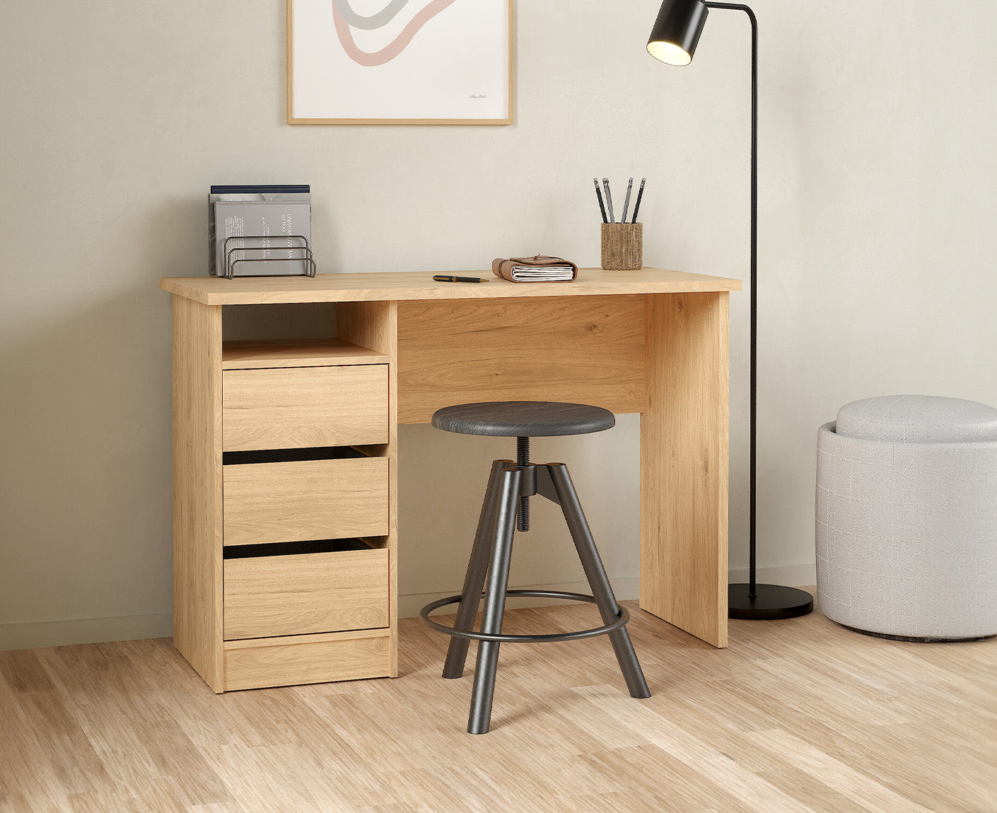 Function Plus Schreibtisch 3 Schubladen