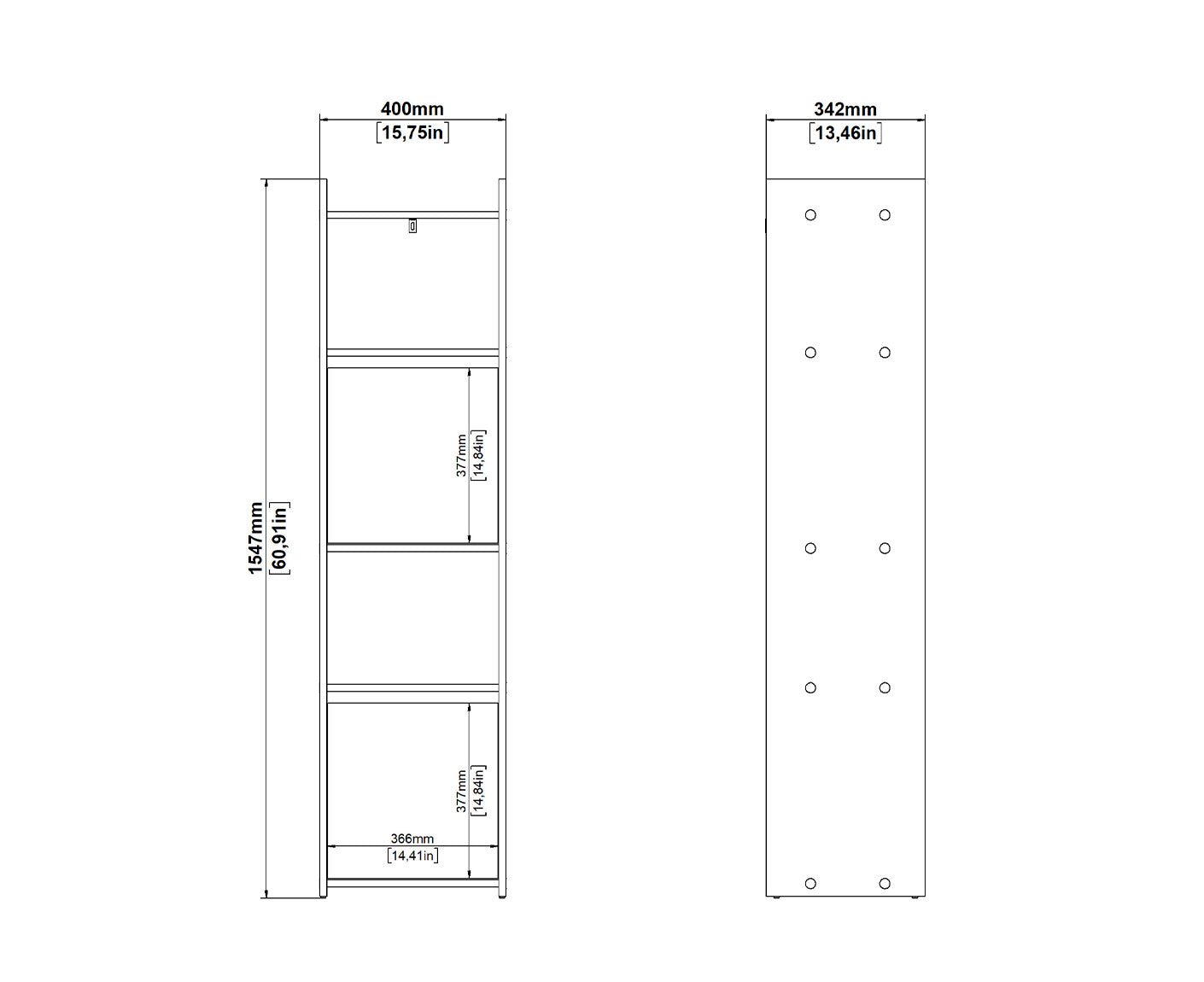 Function Plus Regal 2 Türen