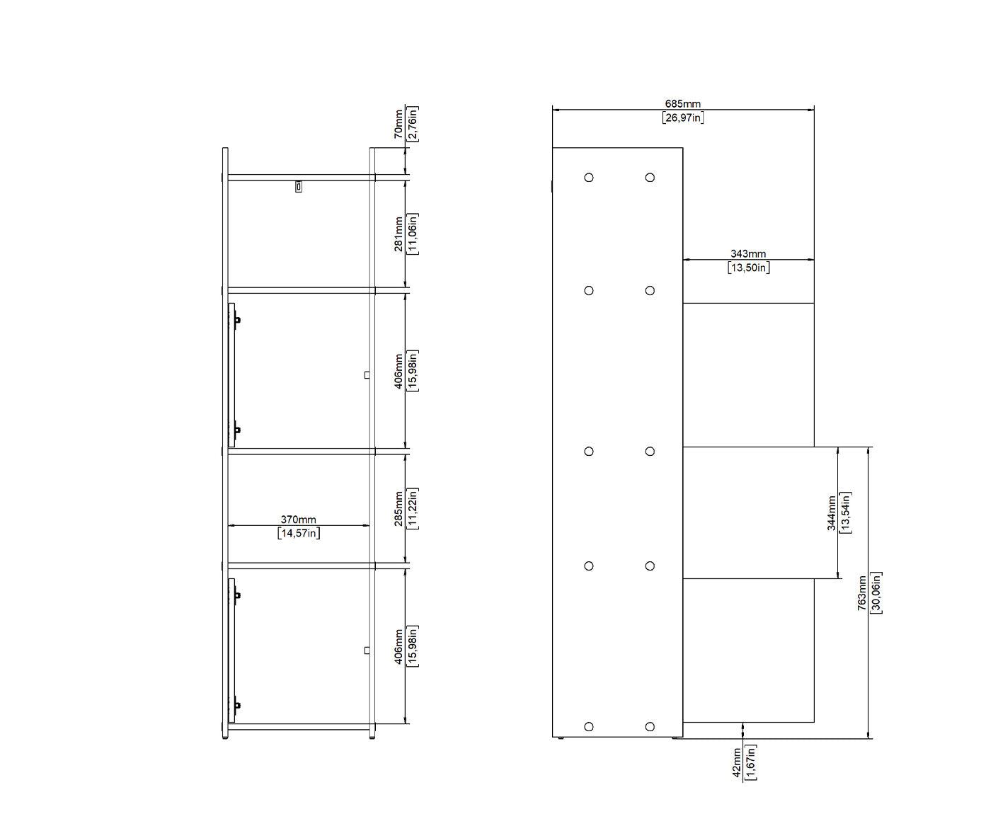 Function Plus Regal 2 Türen