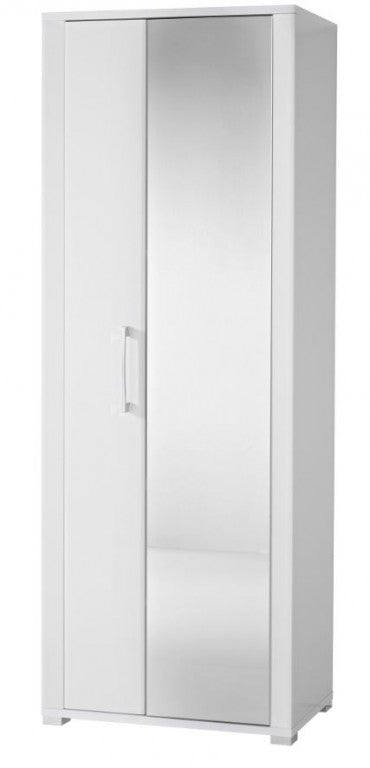 GO Garderobenschrank Dielenschrank Garderobe Flurgaderobe Weiß Hochglanz