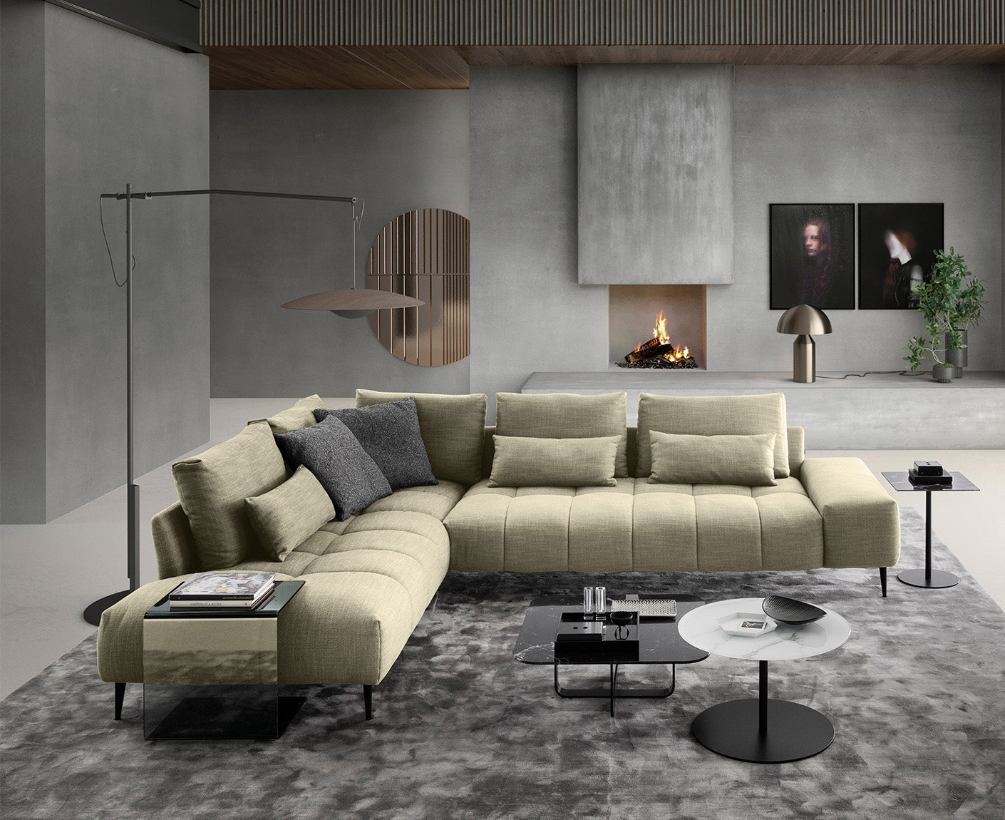 designwerk Gianni Ecksofa | 312 x 231 cm | Flachgewebe