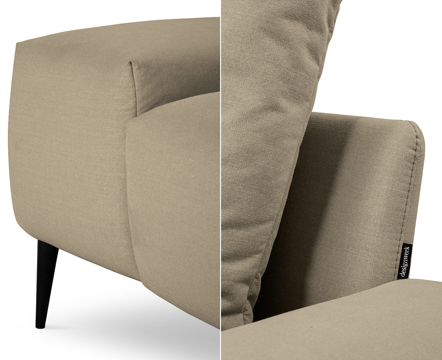 designwerk Gianni Sofa 3-Sitzer | 232 - 252 cm | Flachgewebe