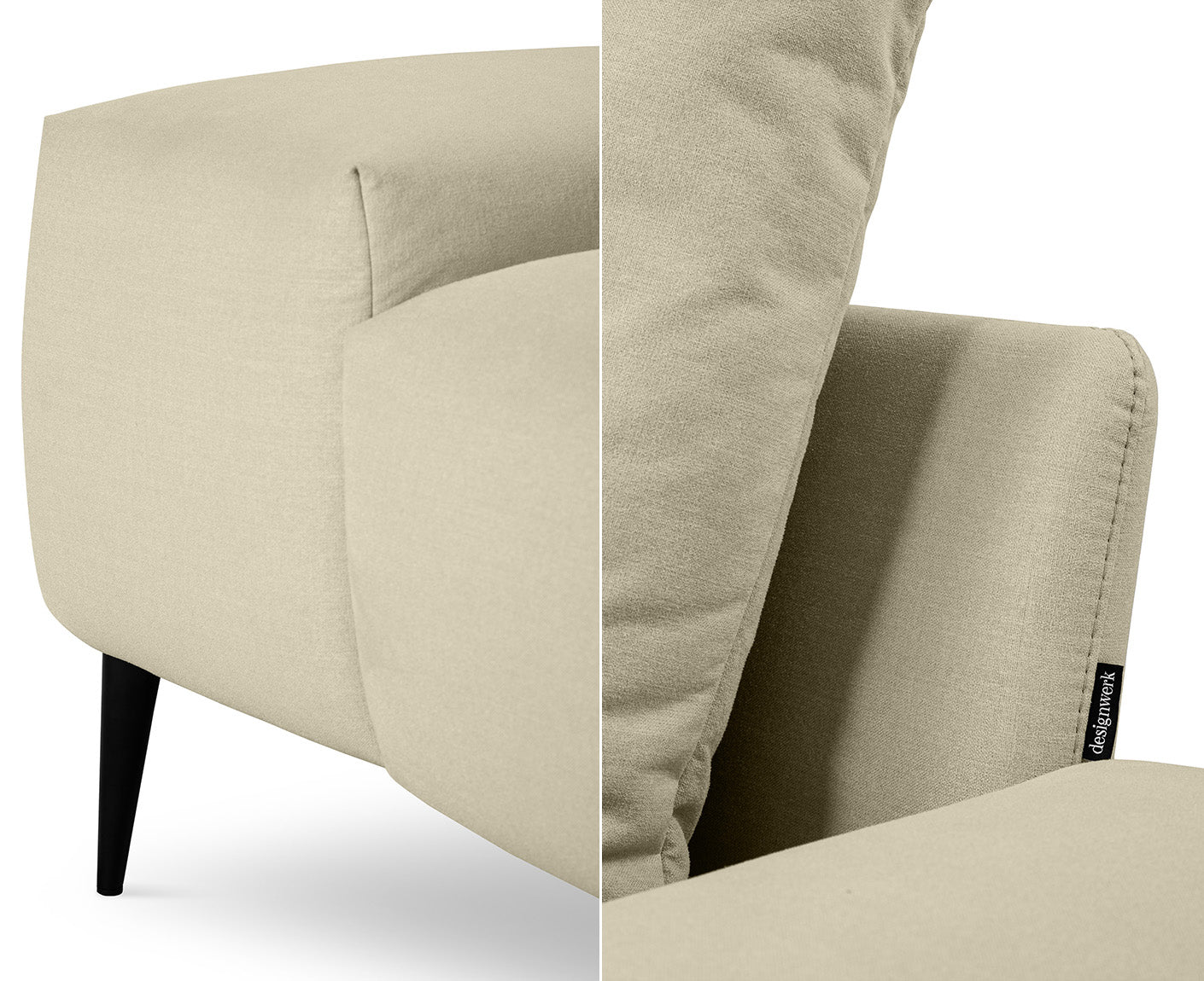 designwerk Gianni Sofa 3-Sitzer | 232 - 252 cm | Flachgewebe