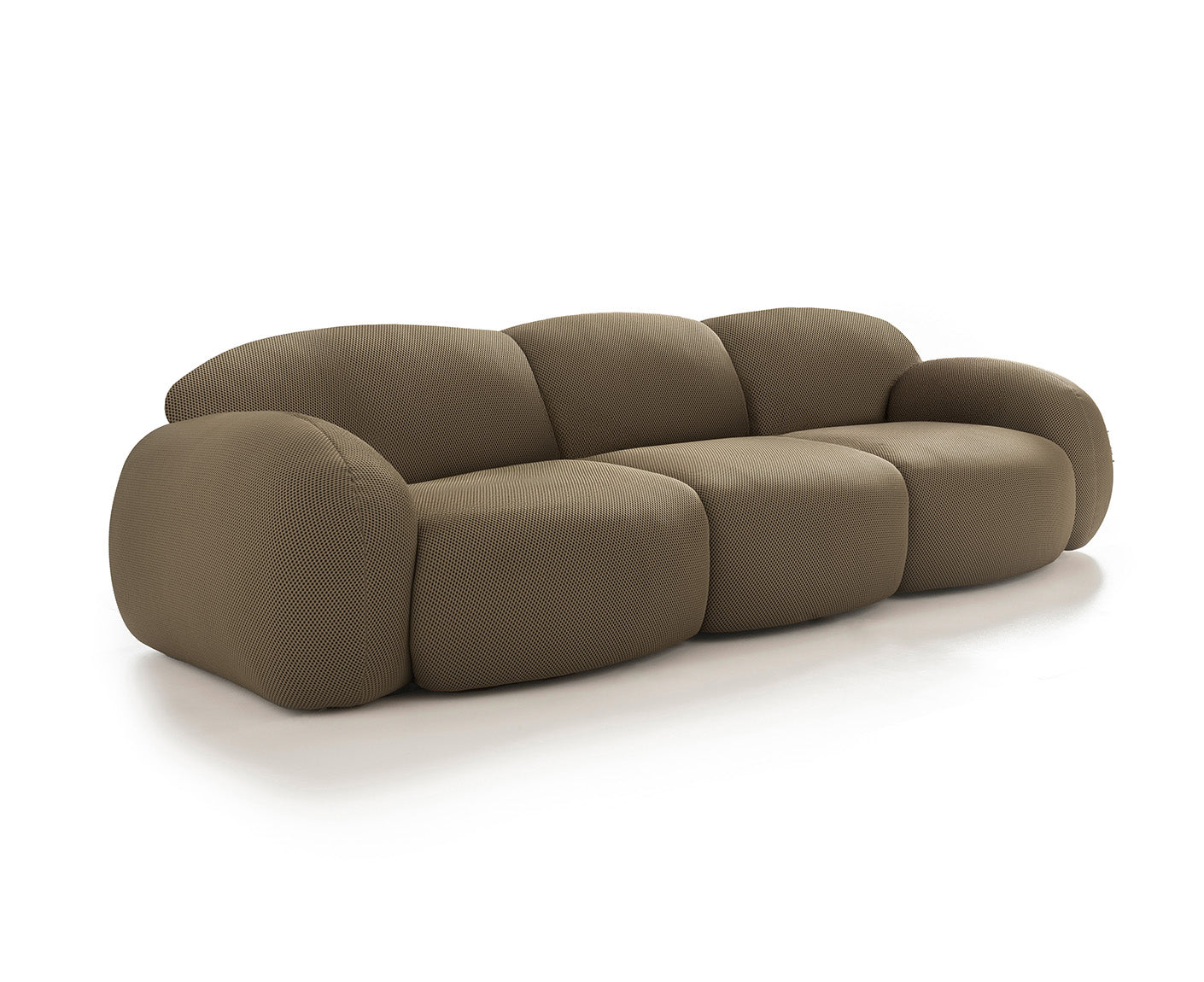 designwerk Globe 3-Sitzer Sofa | 292 x 116 cm | Flachgewebe 3D-Effekt
