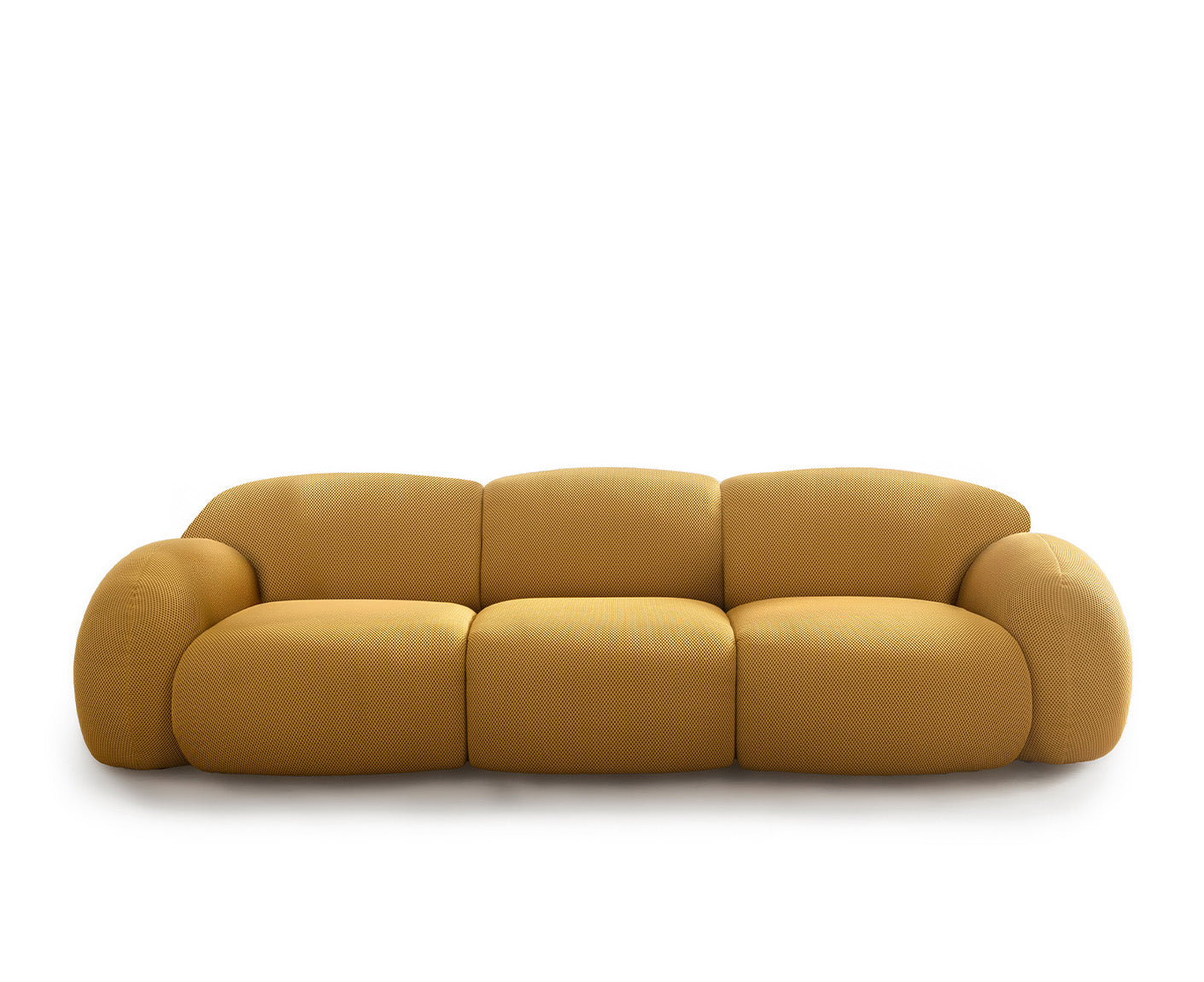 designwerk Globe 3-Sitzer Sofa | 292 x 116 cm | Flachgewebe 3D-Effekt