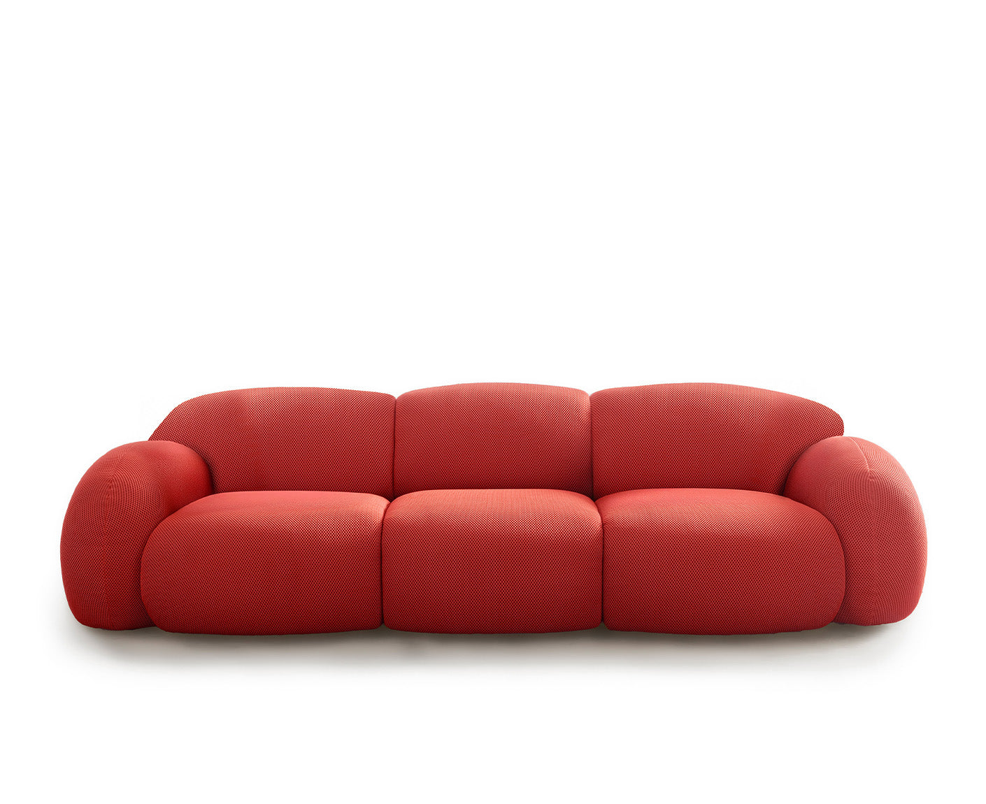 designwerk Globe 3-Sitzer Sofa | 292 x 116 cm | Flachgewebe 3D-Effekt
