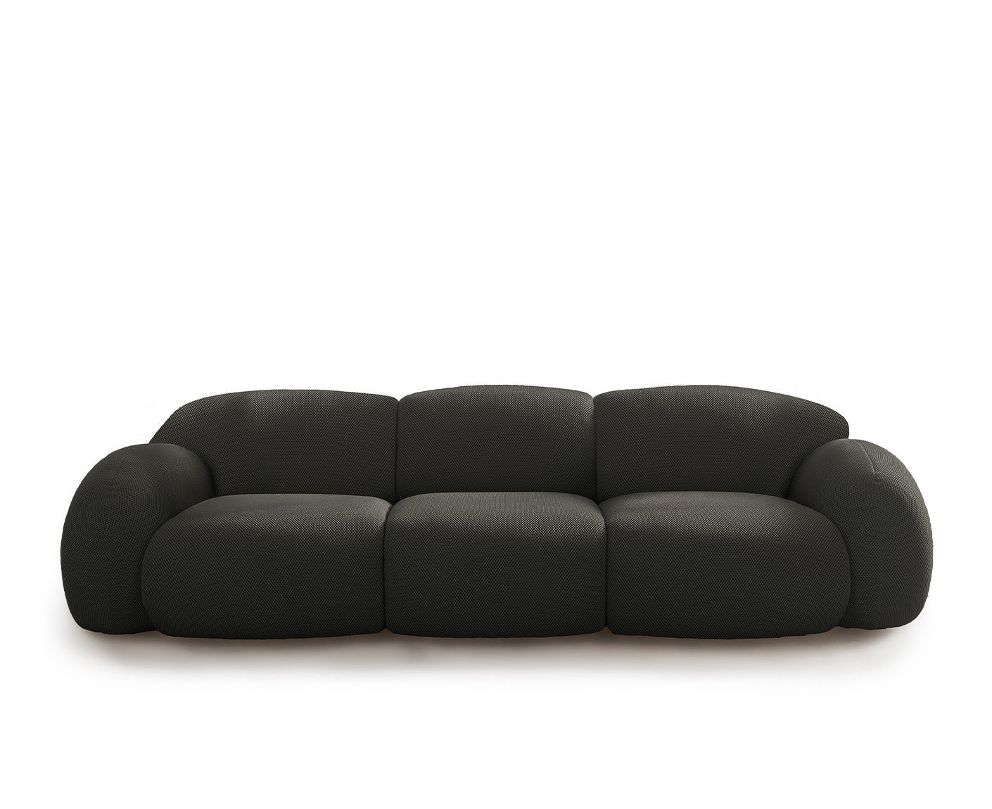 designwerk Globe 3-Sitzer Sofa | 292 x 116 cm | Flachgewebe 3D-Effekt