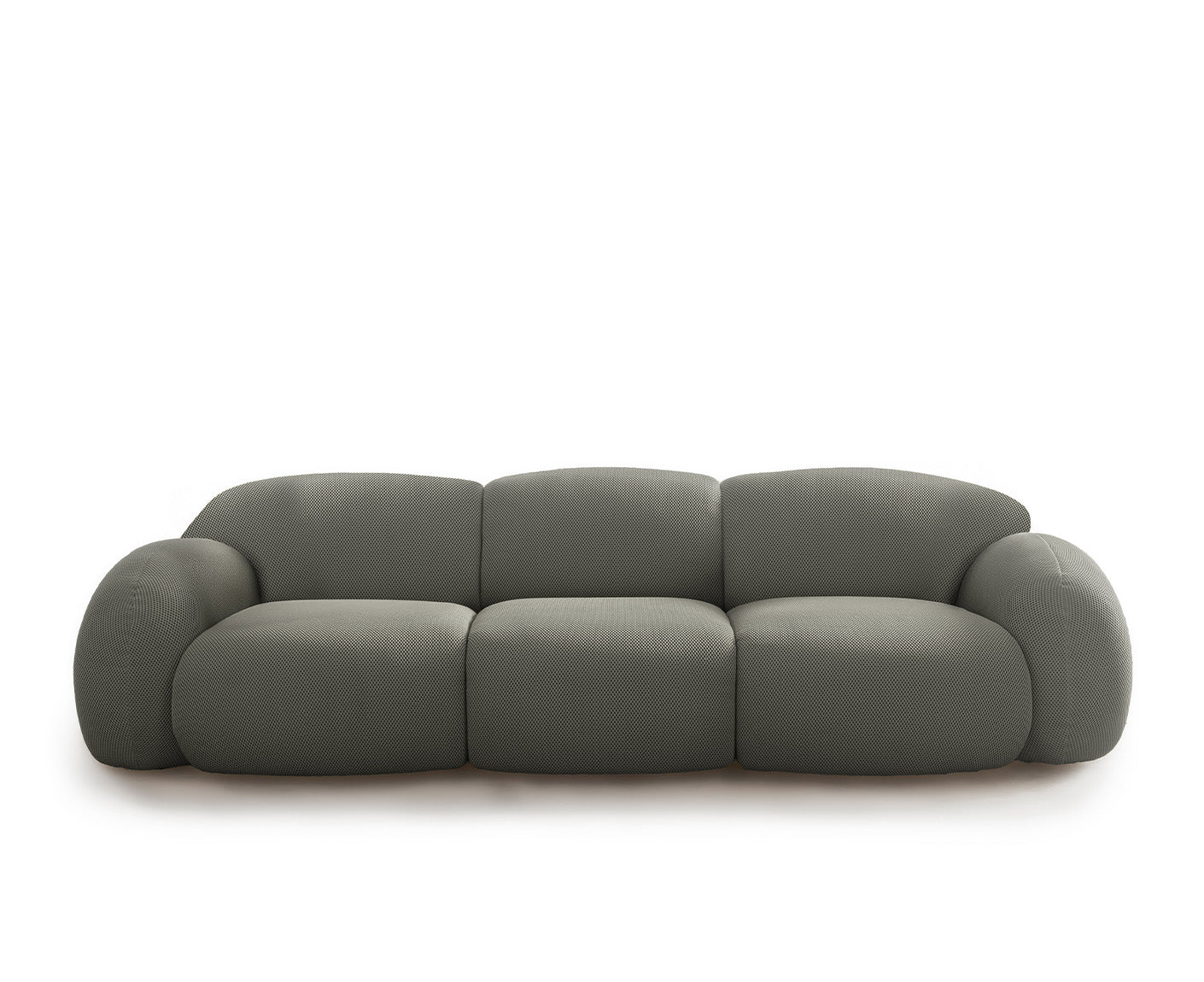designwerk Globe 3-Sitzer Sofa | 292 x 116 cm | Flachgewebe 3D-Effekt