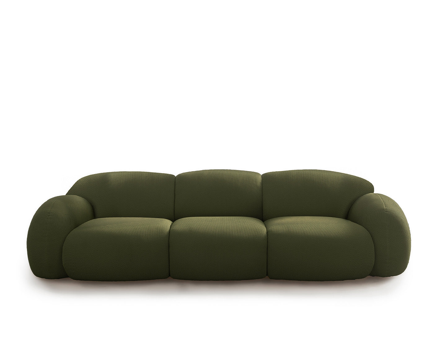 designwerk Globe 3-Sitzer Sofa | 292 x 116 cm | Flachgewebe 3D-Effekt
