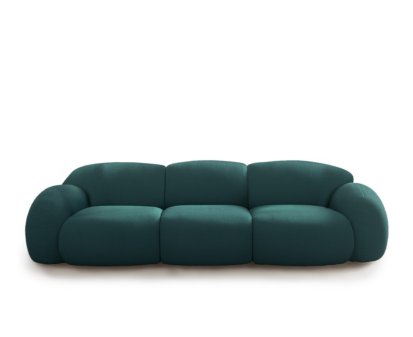 designwerk Globe 3-Sitzer Sofa | 292 x 116 cm | Flachgewebe 3D-Effekt