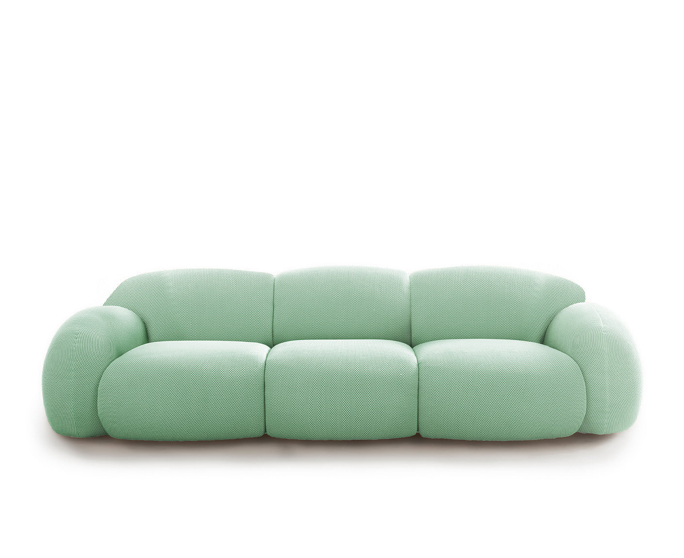 designwerk Globe 3-Sitzer Sofa | 292 x 116 cm | Flachgewebe 3D-Effekt