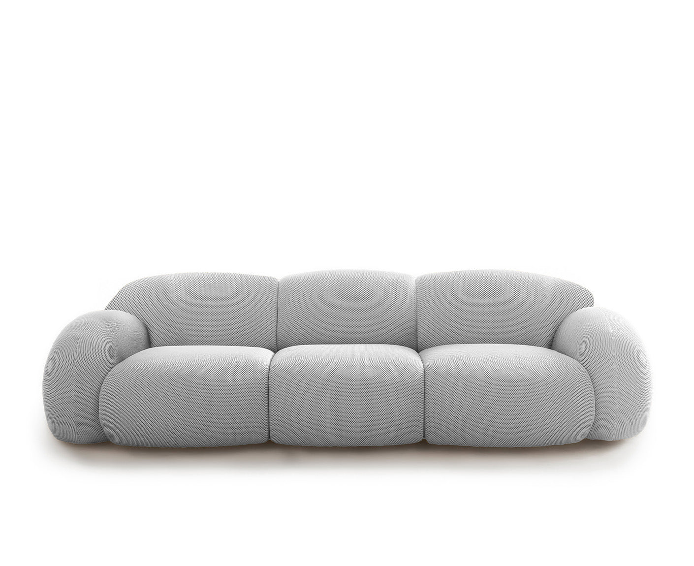 designwerk Globe 3-Sitzer Sofa | 292 x 116 cm | Flachgewebe 3D-Effekt