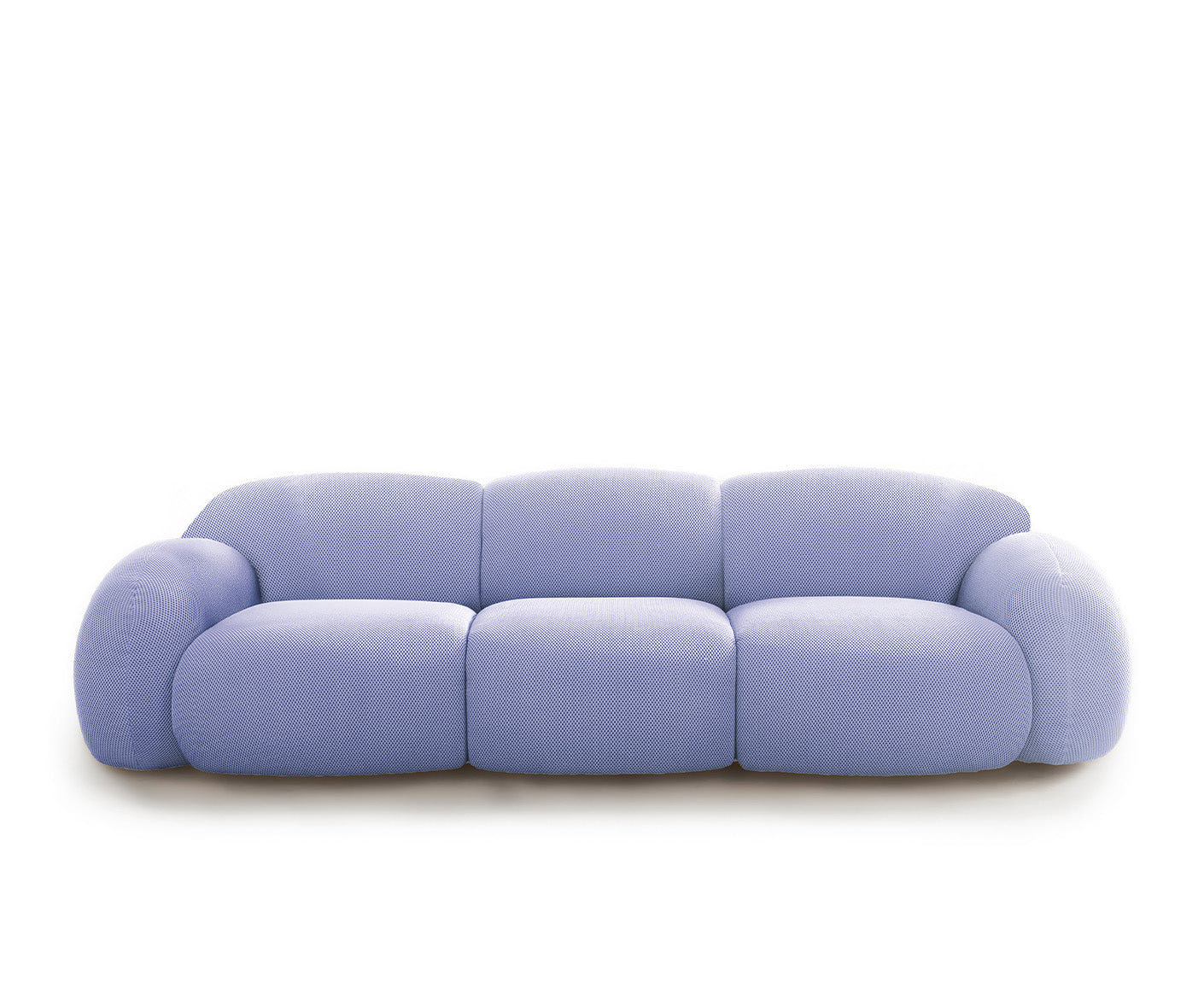 designwerk Globe 3-Sitzer Sofa | 292 x 116 cm | Flachgewebe 3D-Effekt