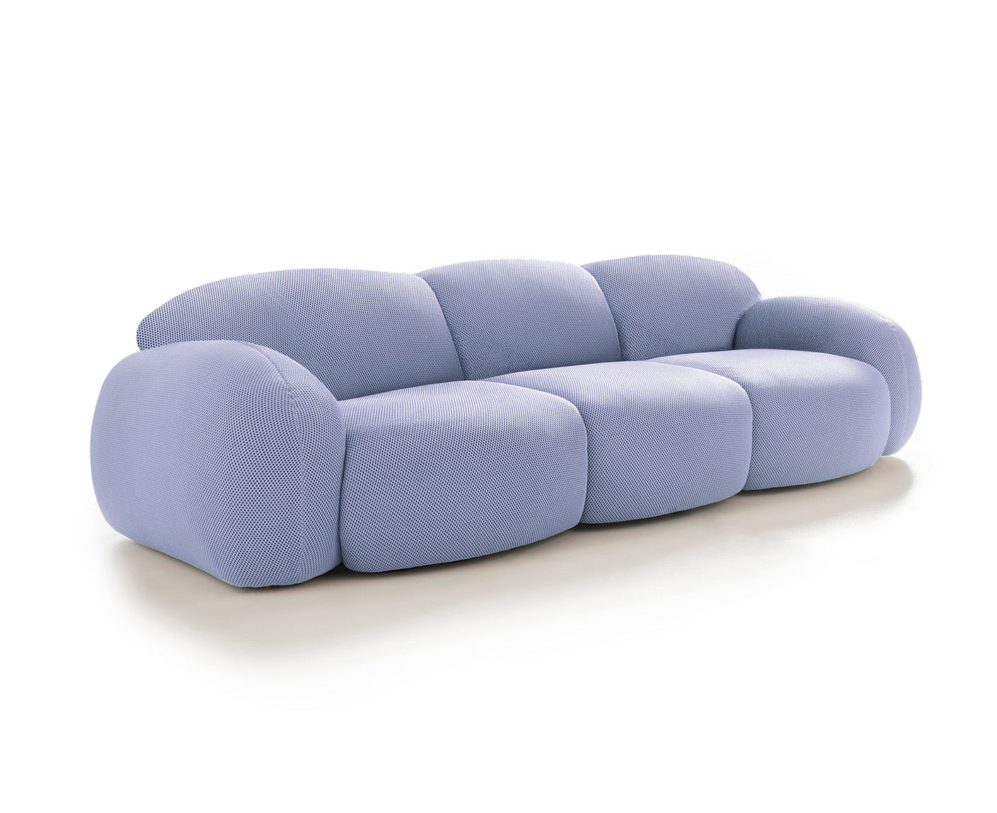 designwerk Globe 3-Sitzer Sofa | 292 x 116 cm | Flachgewebe 3D-Effekt