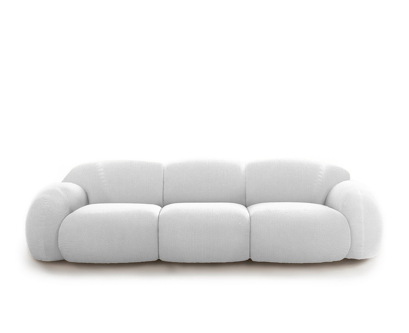 designwerk Globe 3-Sitzer Sofa | 292 x 116 cm | Flachgewebe 3D-Effekt