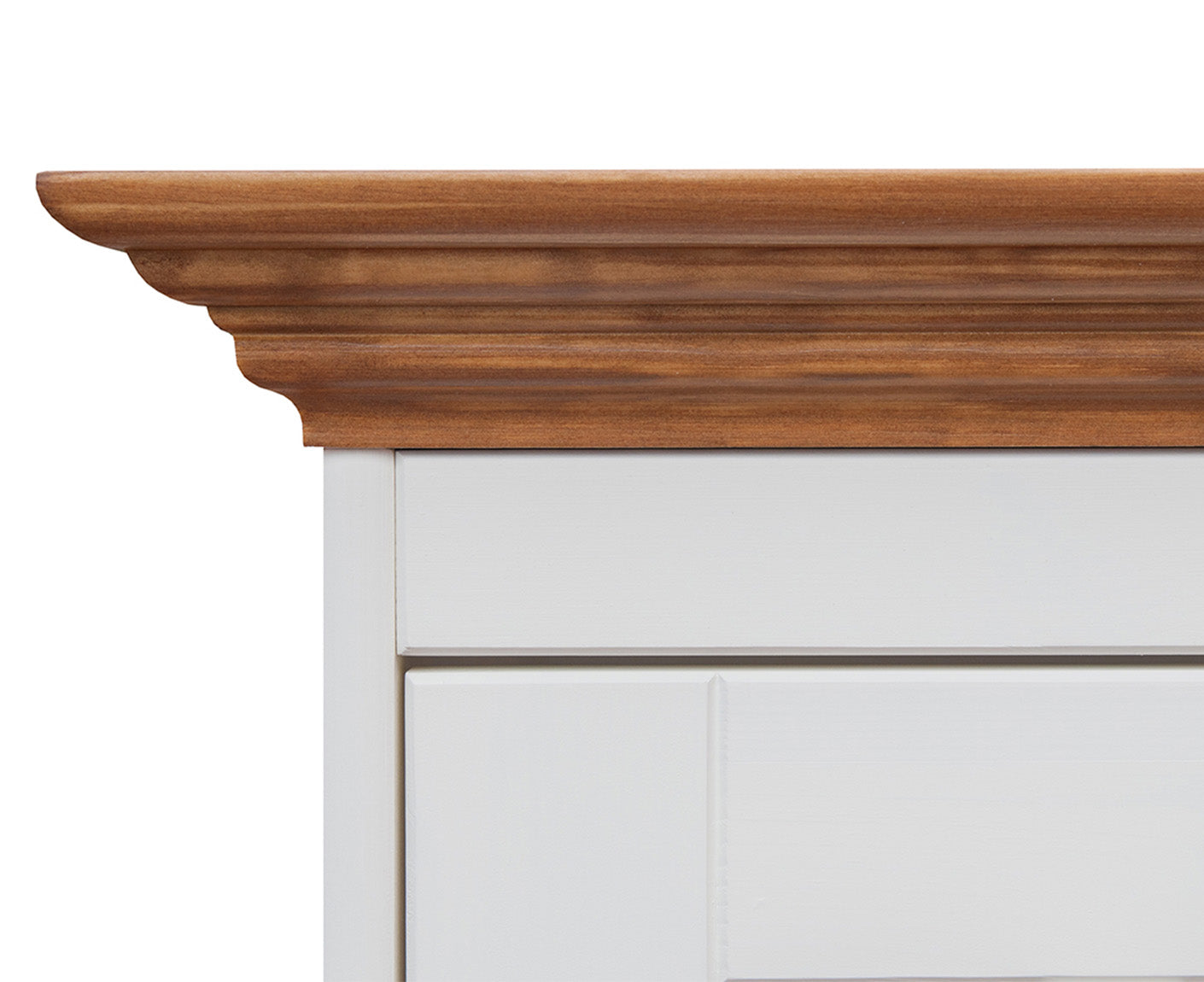 Belluno Elegante Kleiderschrank 3-türig Massivholz mit Spiegel