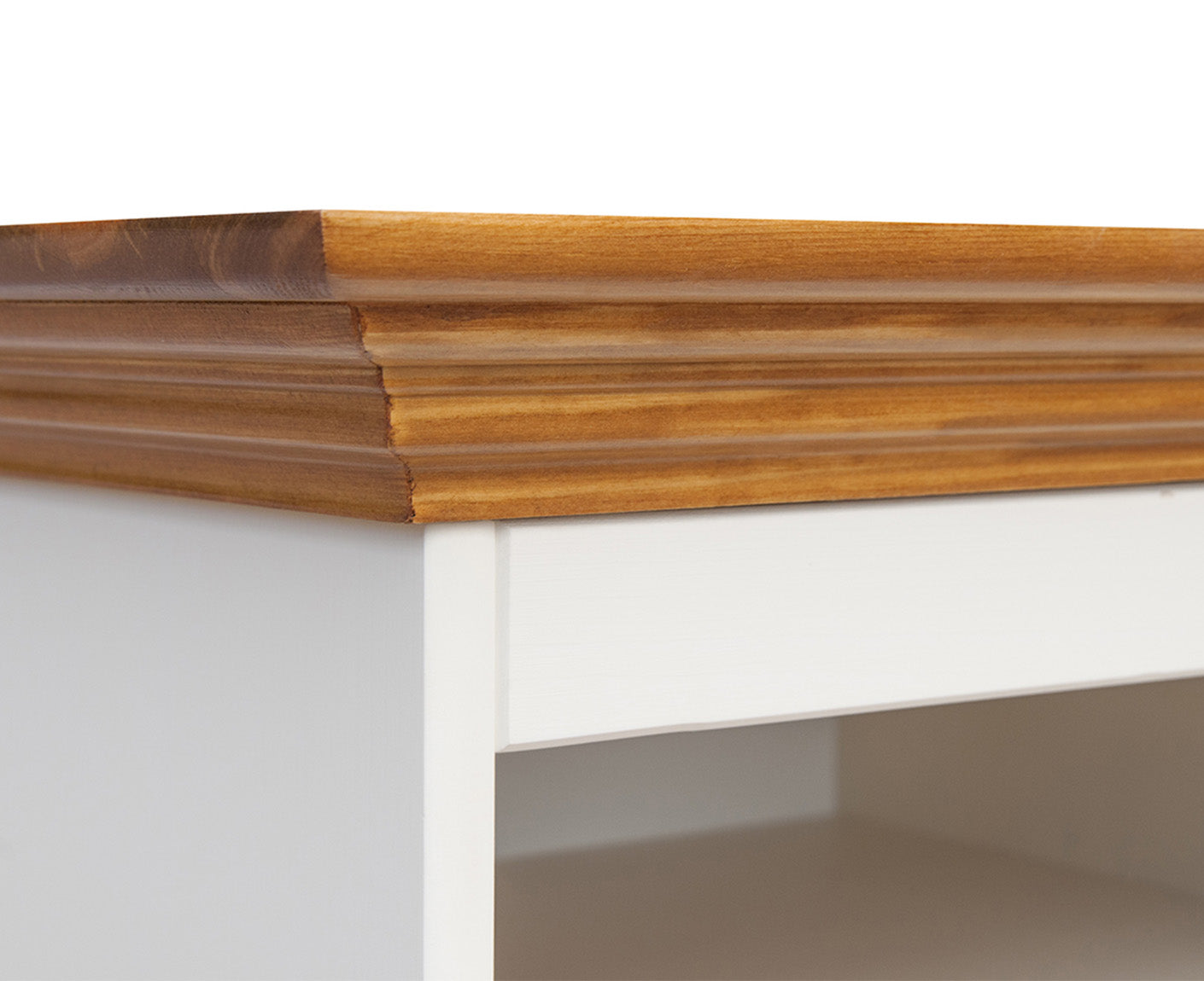 Belluno Elegante Sideboard 130x85 cm Massivholz mit Glastür