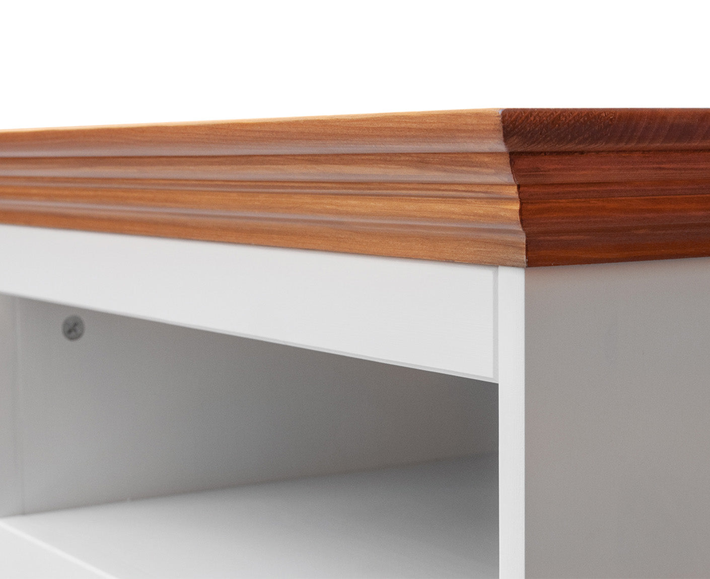 Belluno Elegante Sideboard 130x85 cm Massivholz mit Glastür