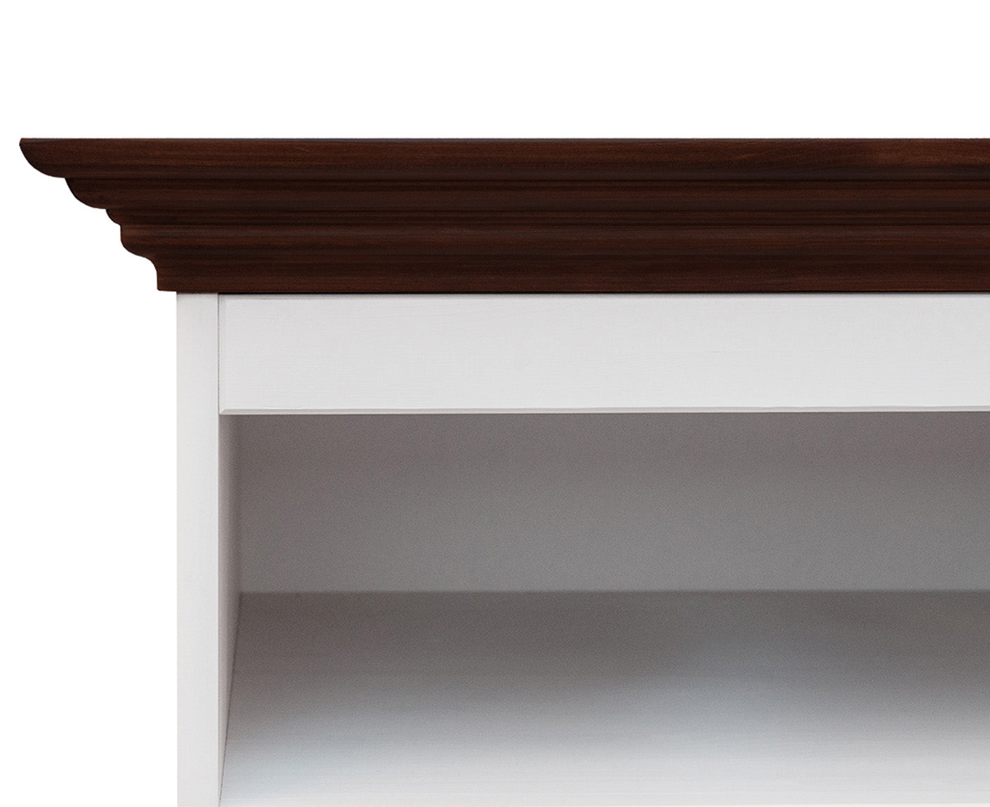 Belluno Elegante Sideboard 130x85 cm Massivholz mit Glastür