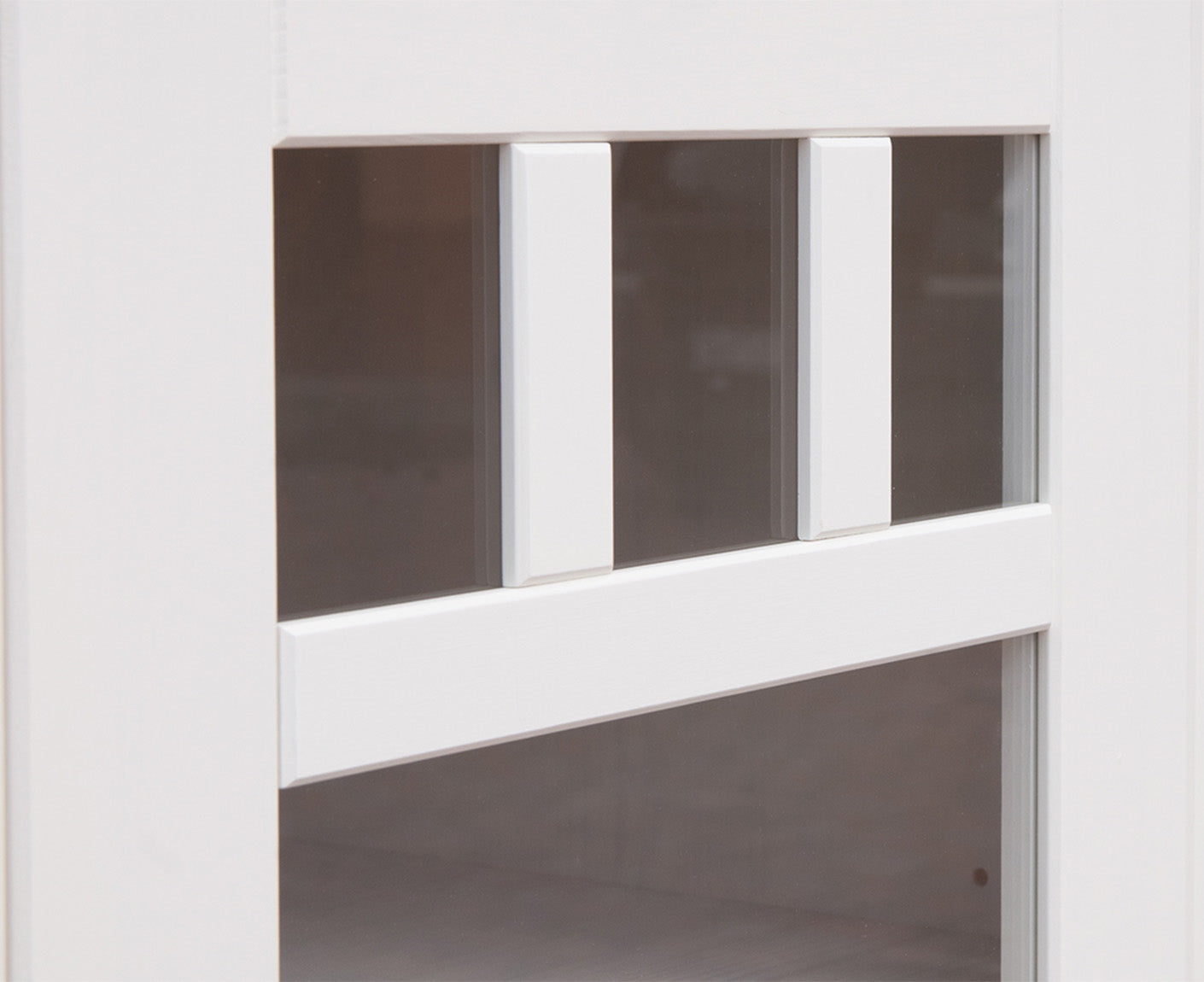 Belluno Elegante Standvitrine 90x190 cm Massivholz