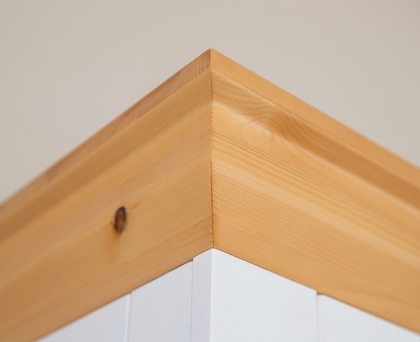 Marone Elite Sideboard 3-türig Massivholz Weiß / Grau