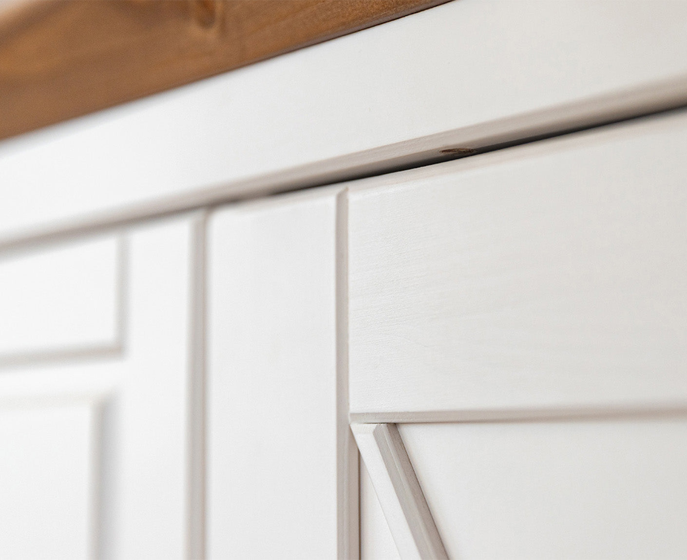 Marone Elite Sideboard 2-türig Massivholz Weiß / Grau