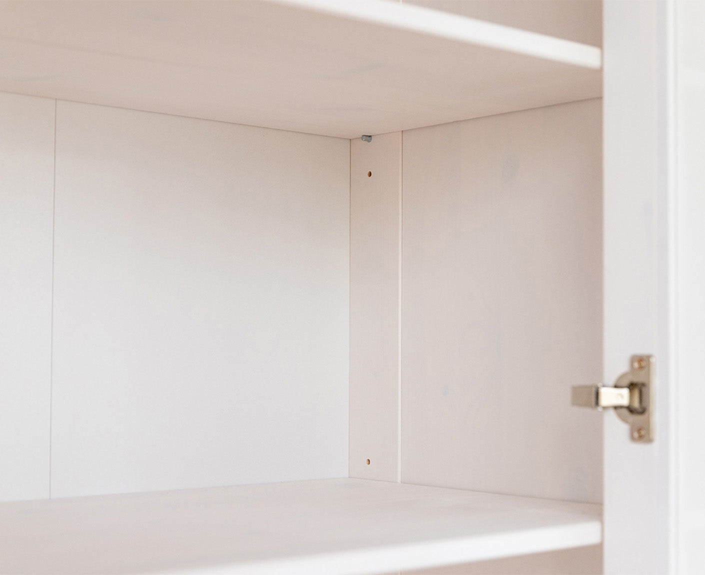 Marone Elite Vitrine Massivholz Weiß / Grau