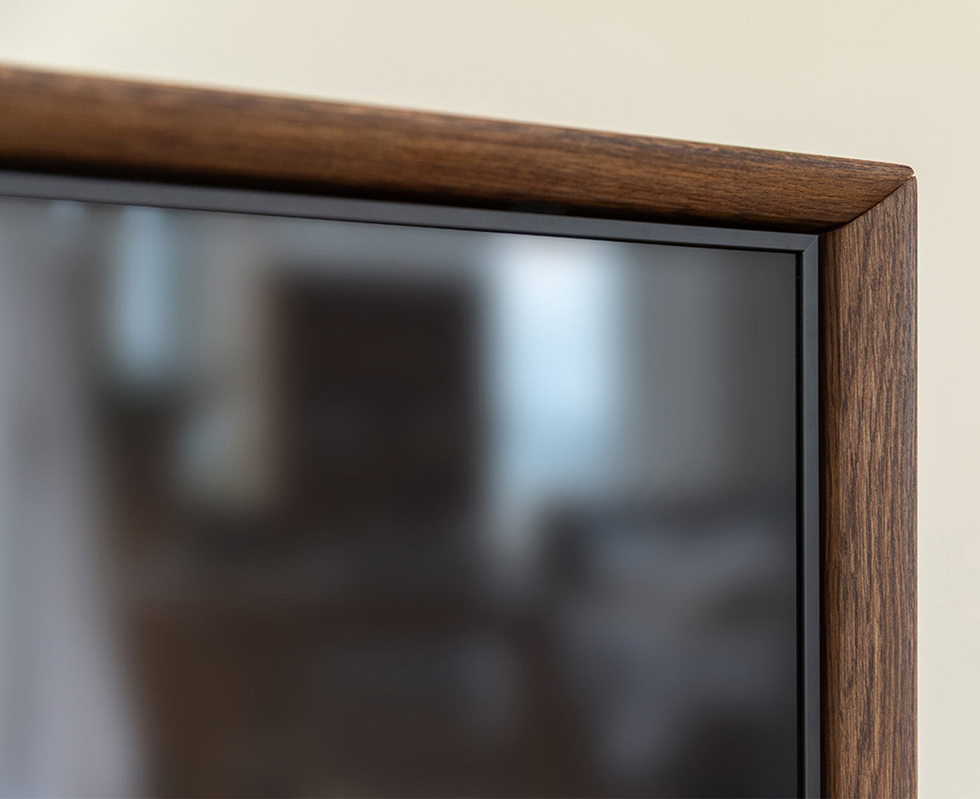 Modern Loft TV-Lowboard 200 cm Massivholz Eiche geölt/Glas Grafit Matt