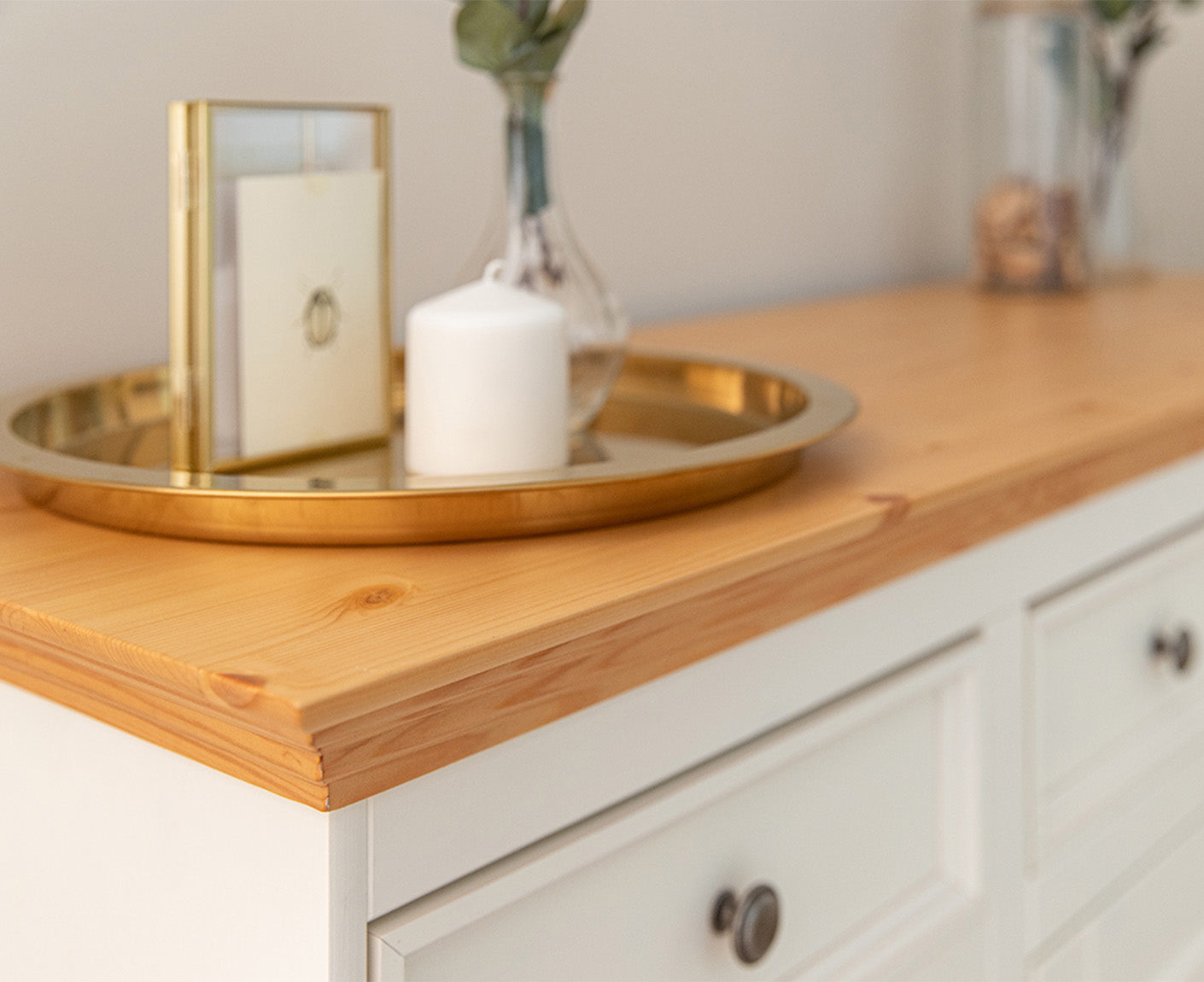 Belluno Elegante Sideboard 130x85 cm Massivholz