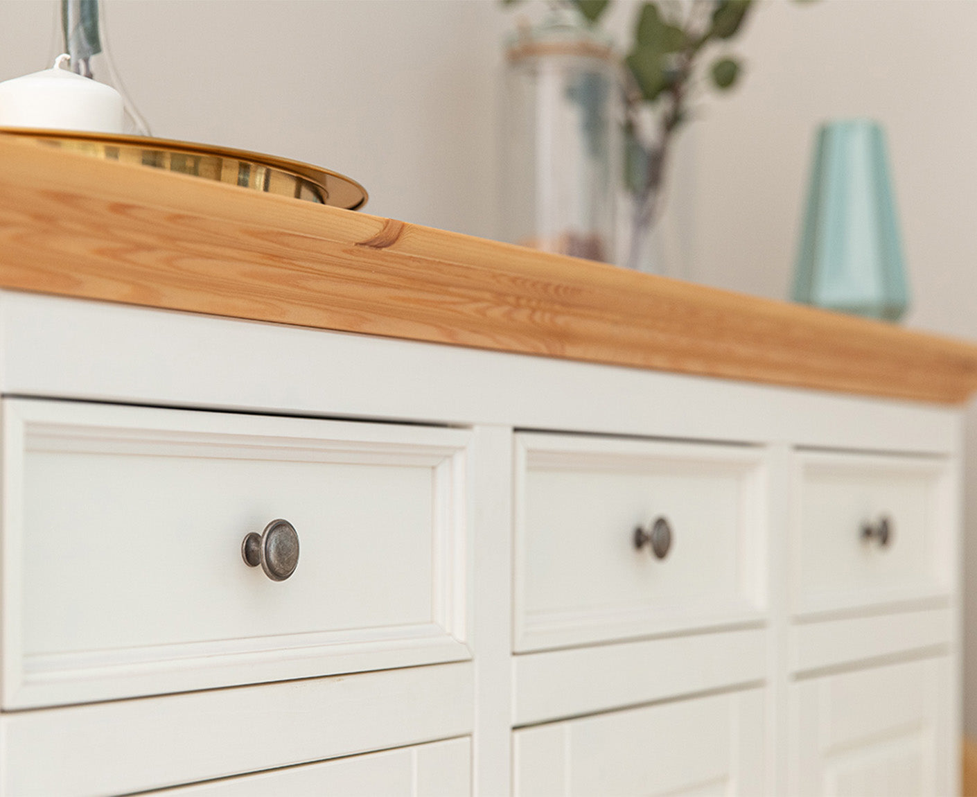 Belluno Elegante Sideboard 130x85 cm Massivholz