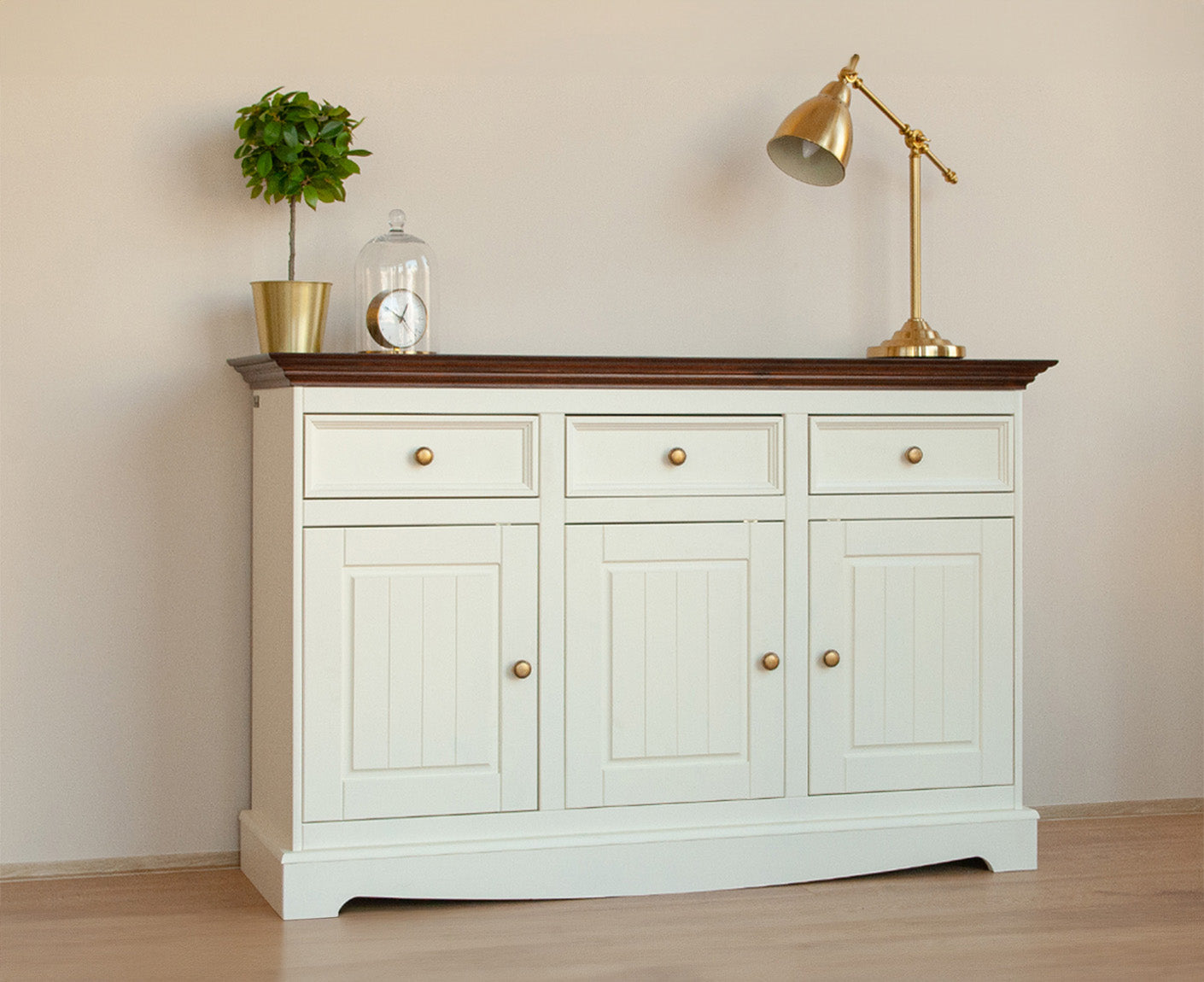Belluno Elegante Sideboard 130x85 cm Massivholz