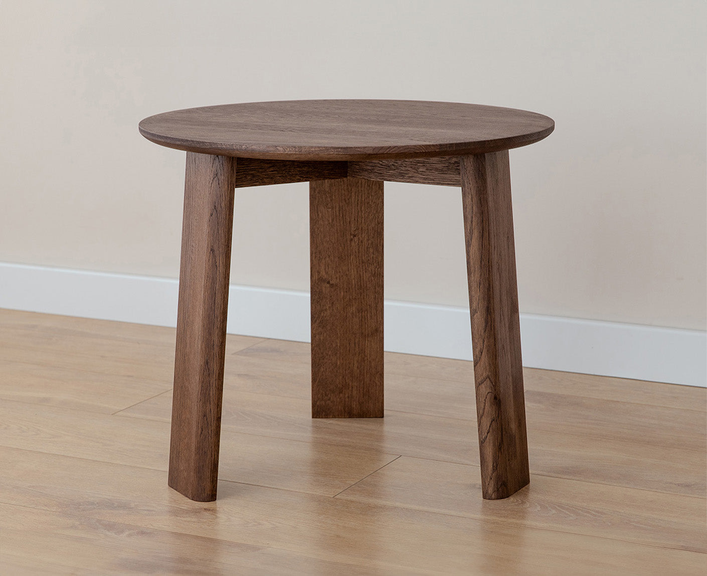 Monty Couchtisch Beistelltisch Ø 51 cm Massivholz geölt