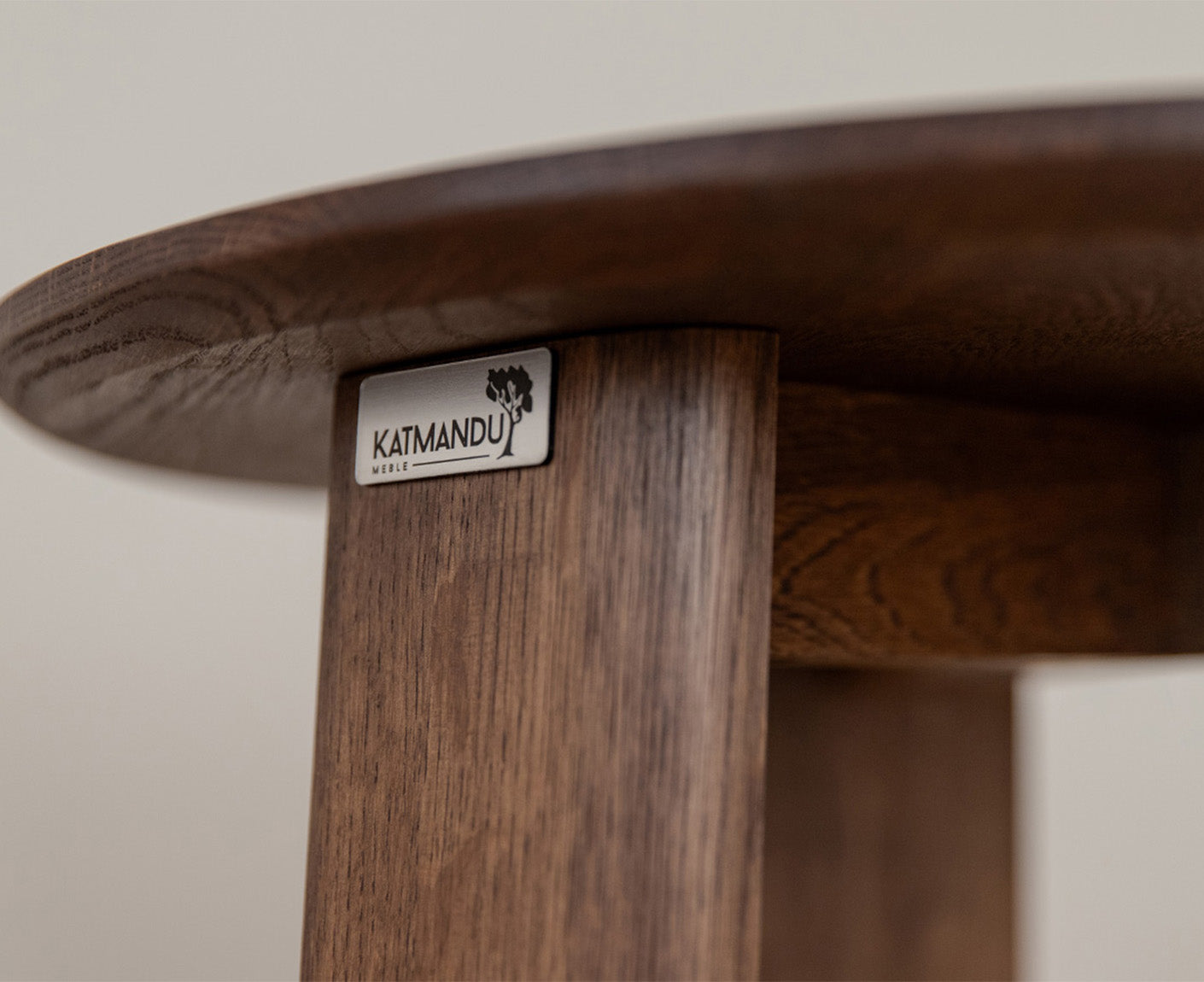 Monty Couchtisch Beistelltisch Ø 71 cm Massivholz geölt
