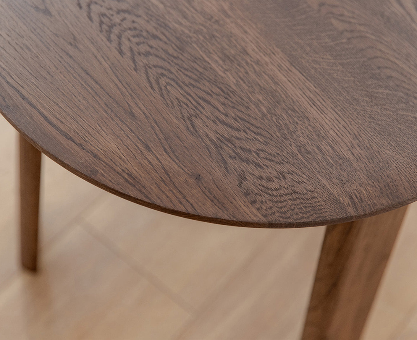 Monty Couchtisch Beistelltisch Ø 51 cm Massivholz geölt