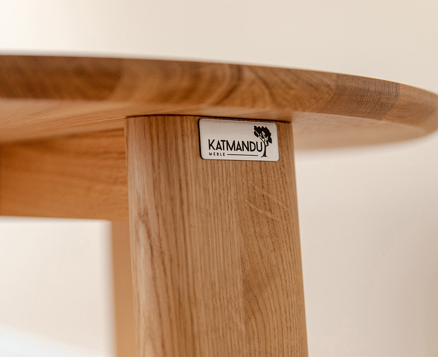 Monty Couchtisch Beistelltisch Ø 71 cm Massivholz geölt