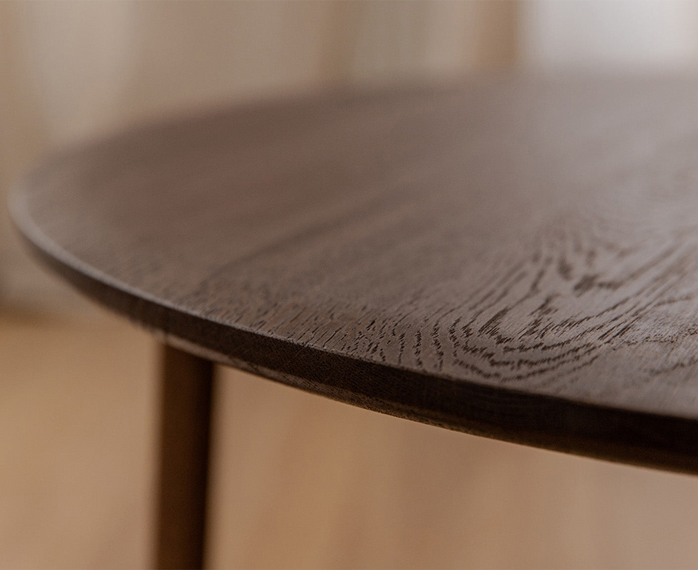 Monty Couchtisch Beistelltisch Ø 71 cm Massivholz geölt