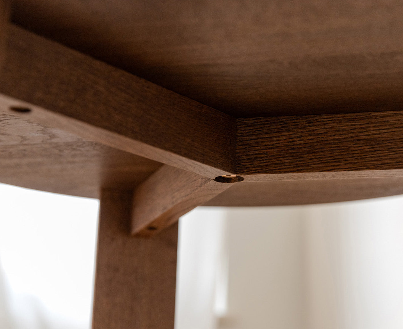 Monty Couchtisch Beistelltisch Ø 71 cm Massivholz geölt
