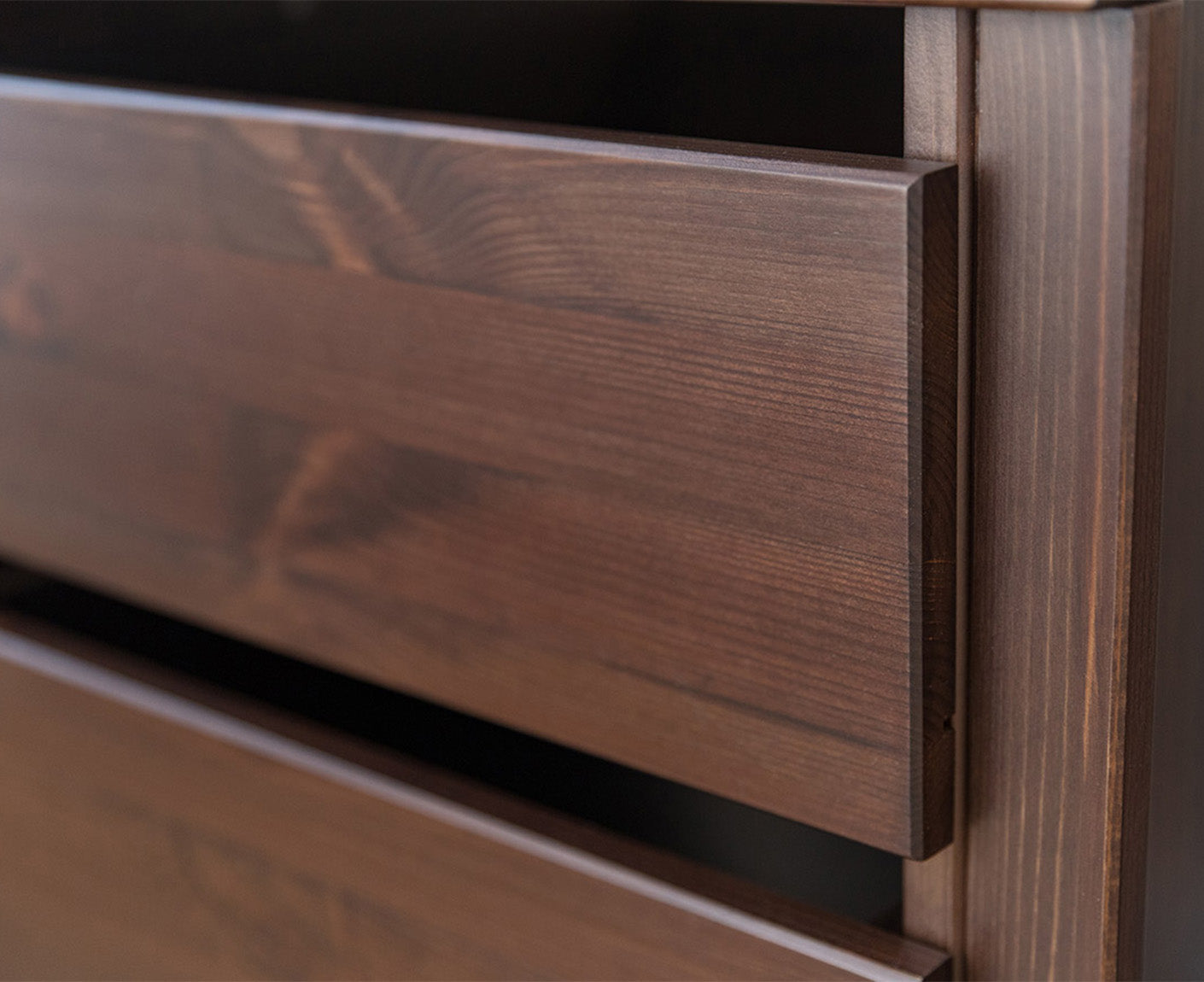 Rosella Schubladen-Modul für Kleiderschrank 3 Schubladen Schmal Massivholz Tabacco