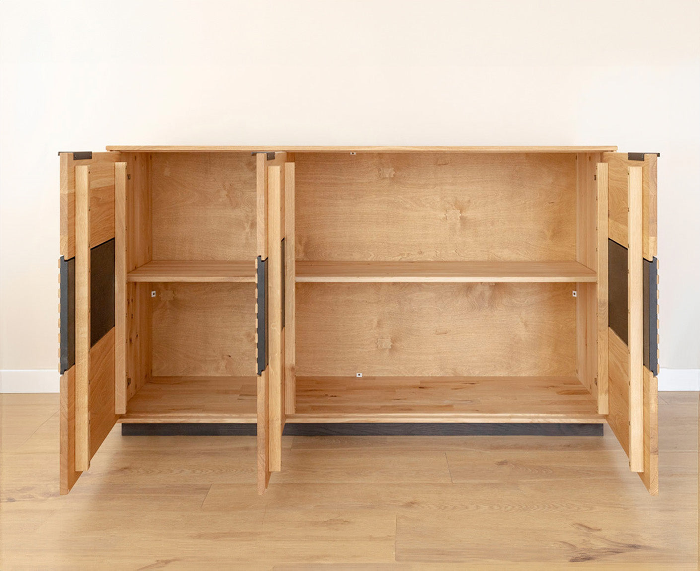 Tirano Sideboard Lamellen Massivholz Eiche geölt, fertig montiert
