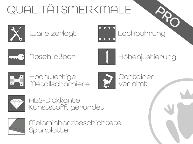 Texas Pro Solid Aktenregal mit Türen 5OH 80cm Weiß