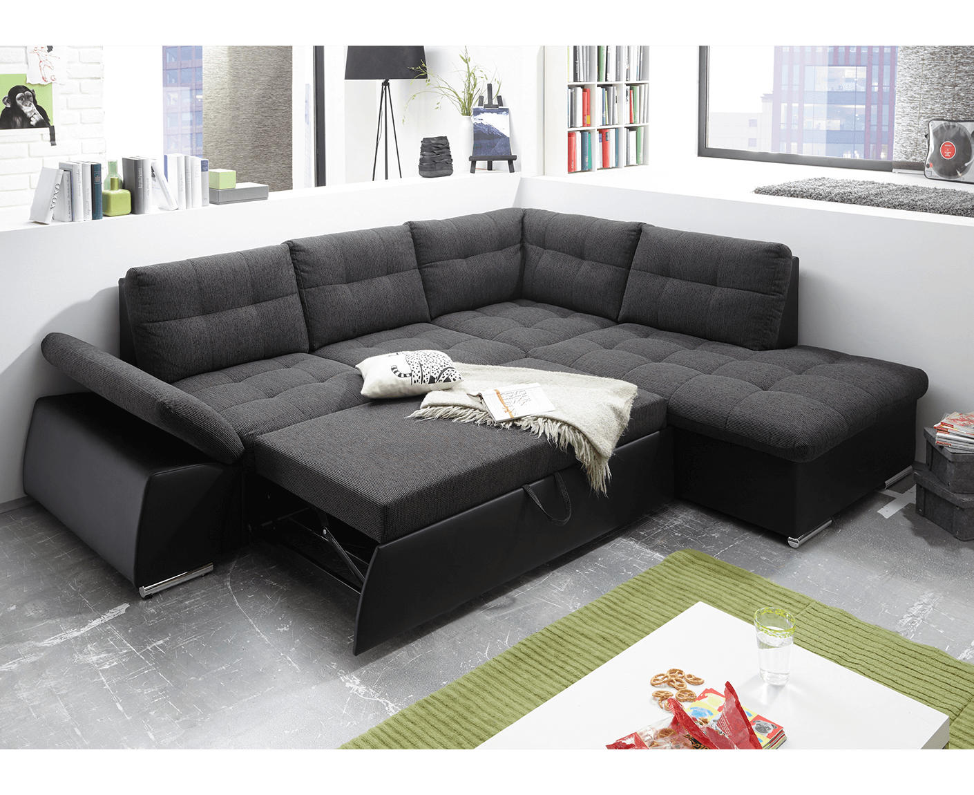 Jakarta Ecksofa 260x219 cm, mit Schlaffunktion