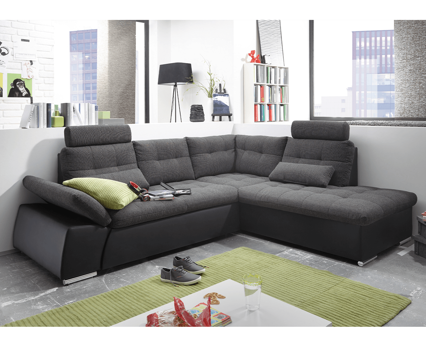 Jakarta Ecksofa 260x219 cm, mit Schlaffunktion