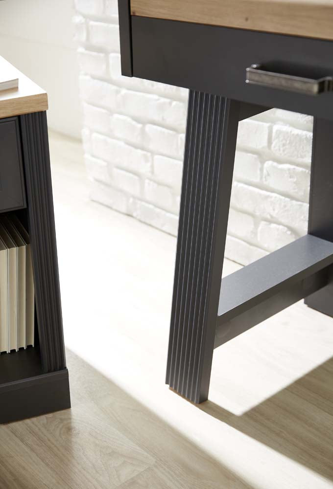 Jasmin Komplettbüro Graphit / Artisan Eiche
