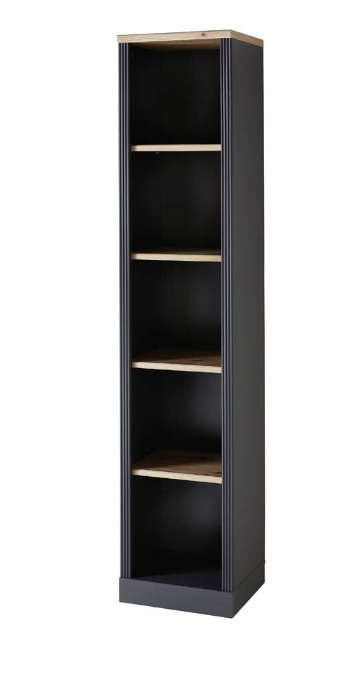 Jasmin Schrankwand 5 OH Graphit / Artisan Eiche