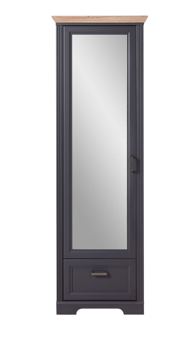 25180 JASMIN Garderobenschrank Graphit / Eiche